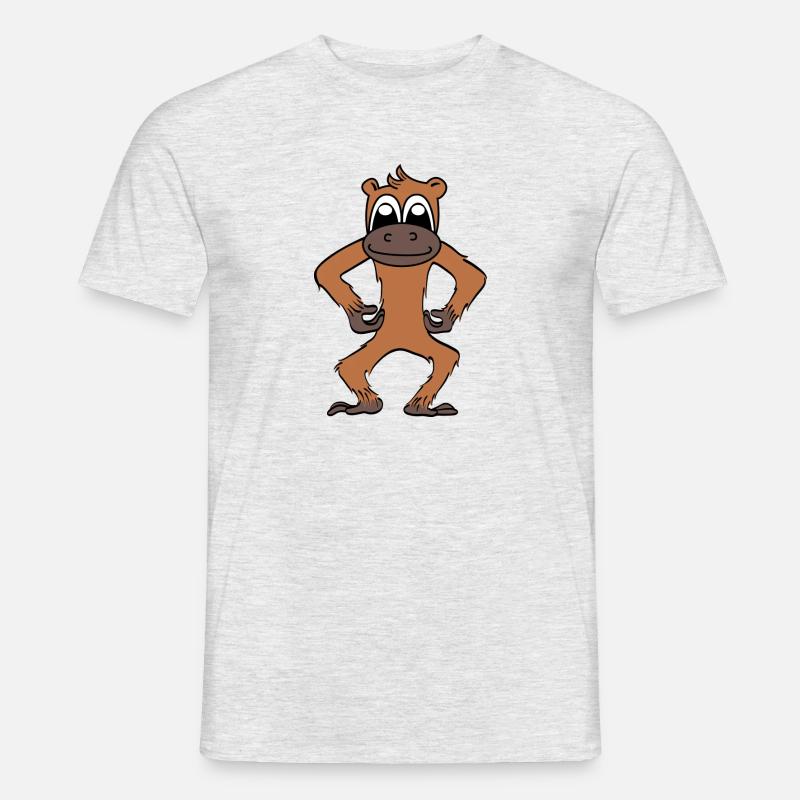 affe - Männer T-Shirt - Grau meliert