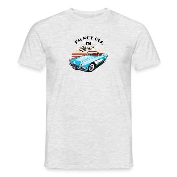 Ich bin nicht alt - ich bin klassisch T- Shirt - Männer T-Shirt - Grau meliert - Vorne - AI Model Male 178 dark (178cm)