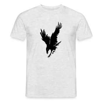 Crow - T-shirt homme - gris chiné - Devant - AI Model Male 178 dark (178cm)