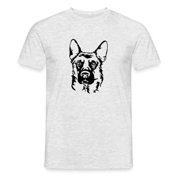 BERGER ALLEMAND Chien Wilsigns IGP - T-shirt homme - gris chiné - Devant - AI Model Male 178 dark (178cm)
