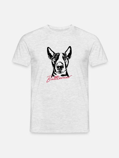 BULL TERRIER chien chiens Wilsigns - T-shirt homme - gris chiné