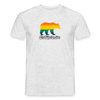 California Bear Vintage Sunset Souvenir - Men's T-Shirt - heather grey - Front - AI Model Male 178 dark (178cm)