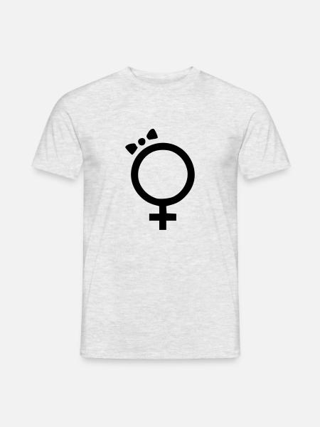 Geschlechtzeichen weibli - Mænd T-shirt - grå meleret