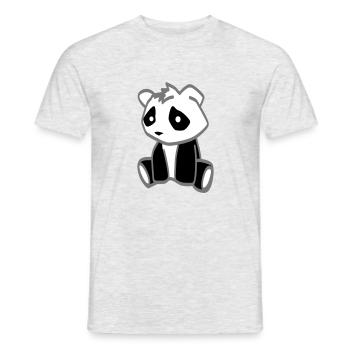 little panda bear - Men's T-Shirt - heather grey - Front - AI Model Male 178 dark (178cm)
