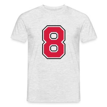 8__f2 - Männer T-Shirt - Grau meliert - Vorne - AI Model Male 178 dark (178cm)