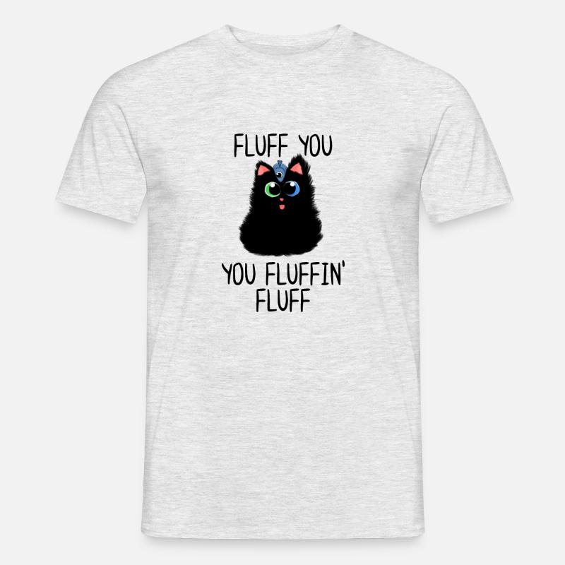 Fluff du Du Fluffin' Fluff - Männer T-Shirt - Grau meliert
