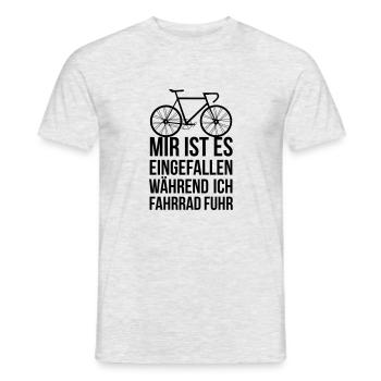 während ich Fahrrad fuhr - Männer T-Shirt - Grau meliert - Vorne - AI Model Male 178 dark (178cm)