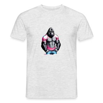 Boxing Gorilla Boxer - Men's T-Shirt - heather grey - Front - AI Model Male 178 dark (178cm)
