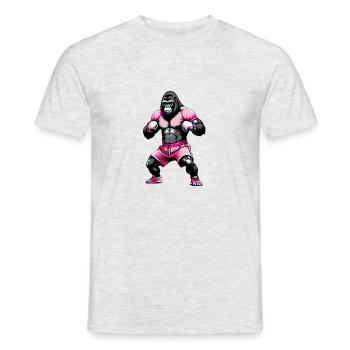 Boxing Gorilla Boxer - Men's T-Shirt - heather grey - Front - AI Model Male 178 dark (178cm)