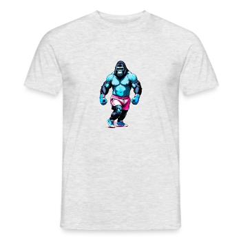 Boxe Boxeur Gorille - T-shirt homme - gris chiné - Devant - AI Model Male 178 dark (178cm)