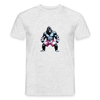 Boxing Gorilla Boxer - Men's T-Shirt - heather grey - Front - AI Model Male 178 dark (178cm)