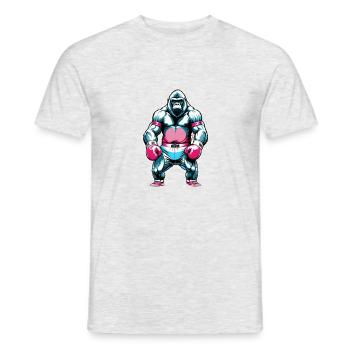 Boxing Gorilla Boxer - Men's T-Shirt - heather grey - Front - AI Model Male 178 dark (178cm)