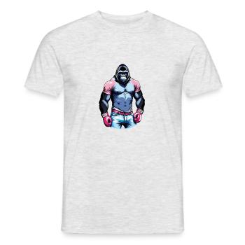Boxing Gorilla Boxer - Men's T-Shirt - heather grey - Front - AI Model Male 178 dark (178cm)