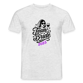 L’équipe Bride 2025 - T-shirt homme - gris chiné - Devant - AI Model Male 178 dark (178cm)