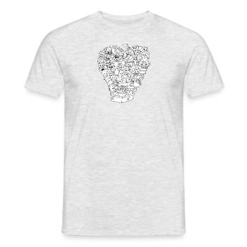 Сats - Männer T-Shirt - Grau meliert - Vorne - AI Model Male 178 dark (178cm)