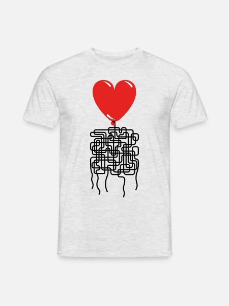 Things are complicated. Valentine's day. I love... - Men's T-Shirt - heather grey