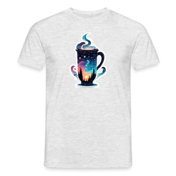 Silhouette / Forest / Portrait / Trees / Mug - Men's T-Shirt - heather grey - Front - AI Model Male 178 dark (178cm)