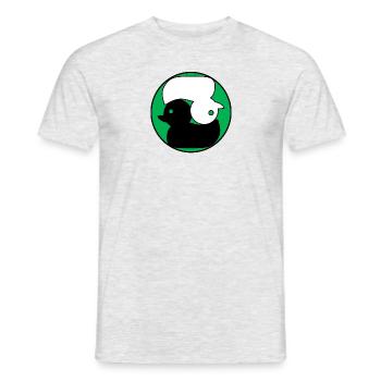 Green Duck Japan Zen - Men's T-Shirt - heather grey - Front - AI Model Male 178 dark (178cm)