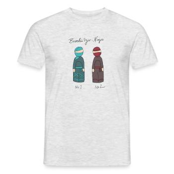 Ninja Beschützer - Männer T-Shirt - Grau meliert - Vorne - AI Model Male 178 dark (178cm)
