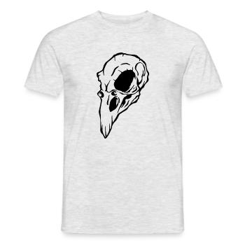 Crow skull Halloween - T-shirt homme - gris chiné - Devant - AI Model Male 178 dark (178cm)