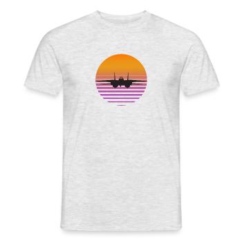 Tomcat coucher de soleil bk - T-shirt homme - gris chiné - Devant - AI Model Male 178 dark (178cm)