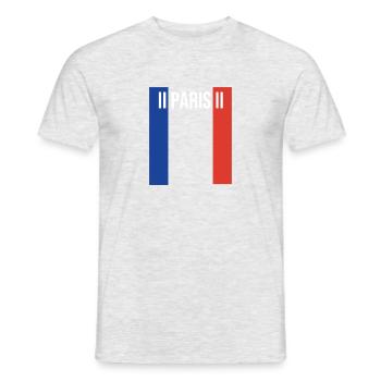 II Paris II - 2ème arrondissement de Paris - T-shirt homme - gris chiné - Devant - AI Model Male 178 dark (178cm)