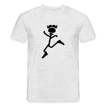 Lustige Haar Junge Tänzer - Männer T-Shirt - Grau meliert - Vorne - AI Model Male 178 dark (178cm)