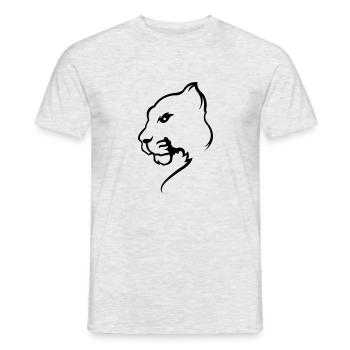 panther_01 - Männer T-Shirt - Grau meliert - Vorne - AI Model Male 178 dark (178cm)