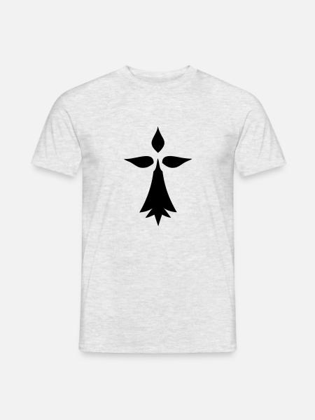 hermine logo bretagne - Männer T-Shirt - Grau meliert