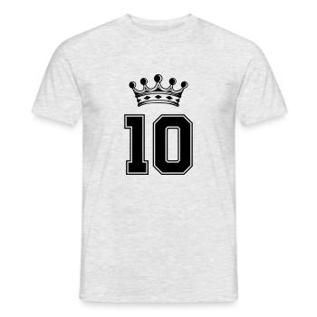10 krone - Männer T-Shirt - Grau meliert - Vorne - AI Model Male 178 dark (178cm)
