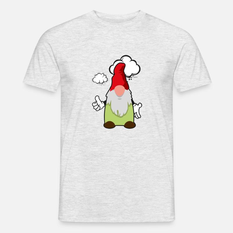 Grummelzwerg Cloud - Männer T-Shirt - Grau meliert