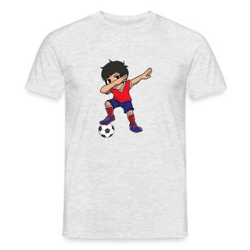Dab bande dessinée football - T-shirt homme - gris chiné - Devant - AI Model Male 178 dark (178cm)