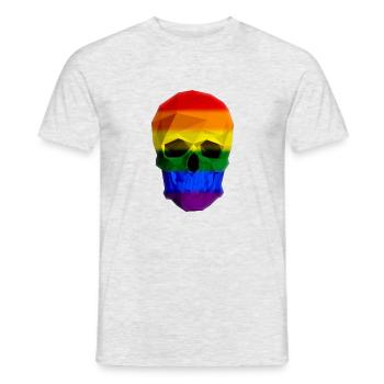 SKULL ROCK PRIDE - Men's T-Shirt - heather grey - Front - AI Model Male 178 dark (178cm)