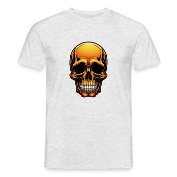 Skull Gold - Männer T-Shirt - Grau meliert - Vorne - AI Model Male 178 dark (178cm)