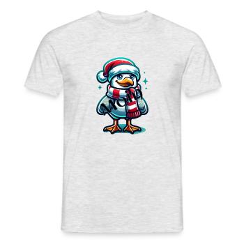 Moin Seagull Christmas - Men's T-Shirt - heather grey - Front - AI Model Male 178 dark (178cm)