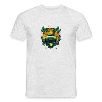 electric car 2 - T-shirt homme - gris chiné - Devant - AI Model Male 178 dark (178cm)