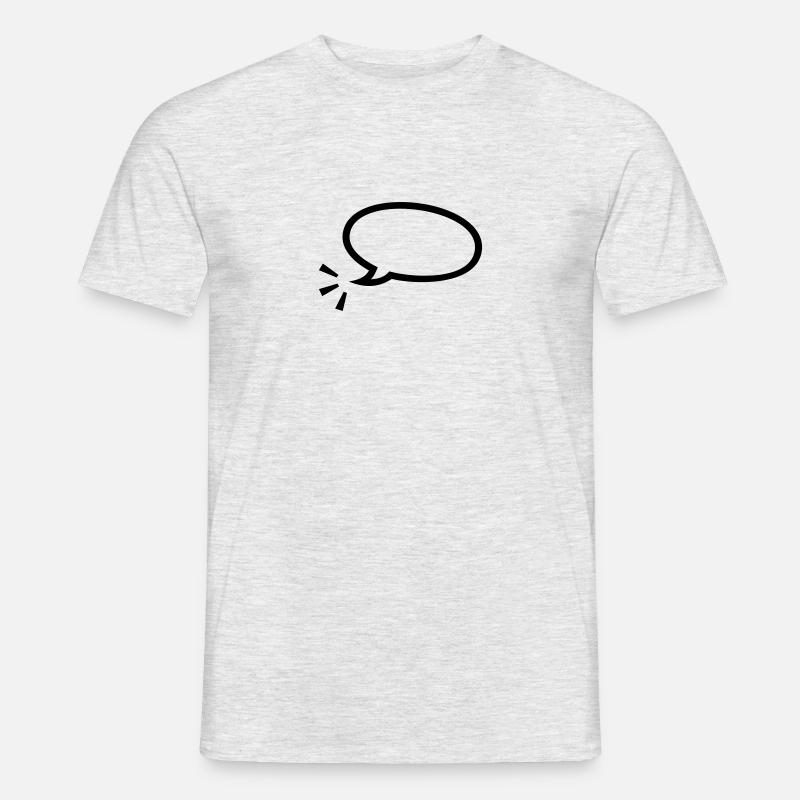 Sprechblase / speach bubble (1c) - Männer T-Shirt - Grau meliert