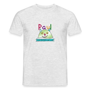 Paul Vorname Junge Superheld Name Monster Held - Männer T-Shirt - Grau meliert - Vorne - AI Model Male 178 dark (178cm)