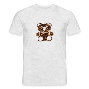 Brennendes Bärent-shirt - Männer T-Shirt - Grau meliert - Vorne - AI Model Male 178 dark (178cm)