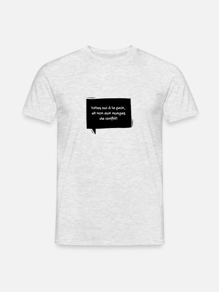 7 - T-shirt homme - gris chiné