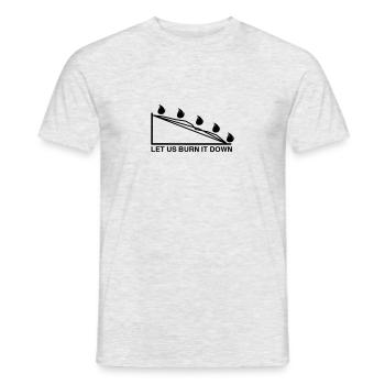 BURN DOWN CHART - Männer T-Shirt - Grau meliert - Vorne - AI Model Male 178 dark (178cm)