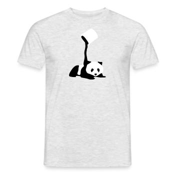 Baby Panda Art - Men's T-Shirt - heather grey - Front - AI Model Male 178 dark (178cm)