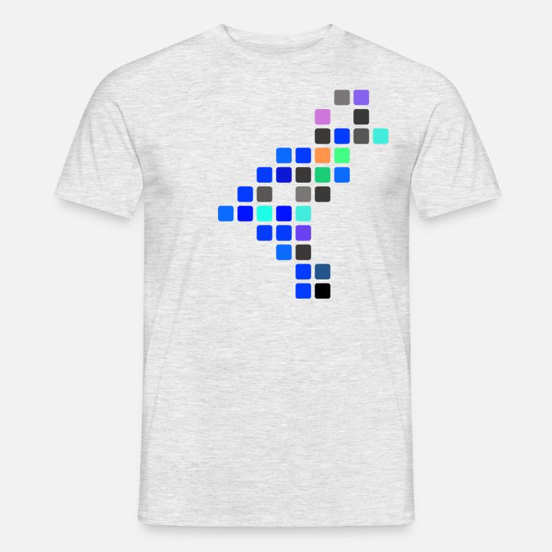 Decoration pattern - square sequin style. - Men’s T-shirt - heather grey