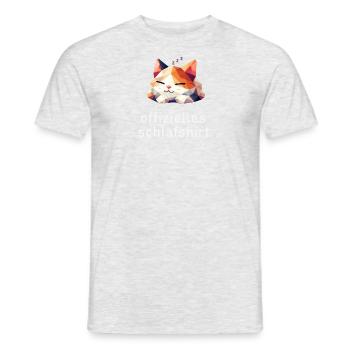 Chemise de nuit officielle Kitten Polygon - T-shirt homme - gris chiné - Devant - AI Model Male 178 dark (178cm)