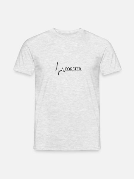 herzschlag förster - Männer T-Shirt - Grau meliert