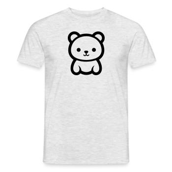 Petit ours - T-shirt homme - gris chiné - Devant - AI Model Male 178 dark (178cm)