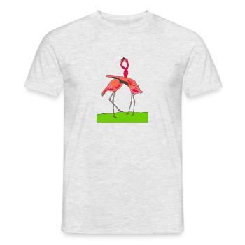 flamingos - Männer T-Shirt - Grau meliert - Vorne - AI Model Male 178 dark (178cm)