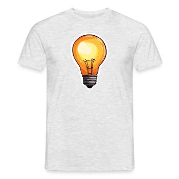 Bulb / Bulb / Brightness / Light - Men's T-Shirt - heather grey - Front - AI Model Male 178 dark (178cm)