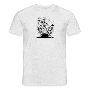 22 red1 - Men's T-Shirt - heather grey - Front - AI Model Male 178 dark (178cm)