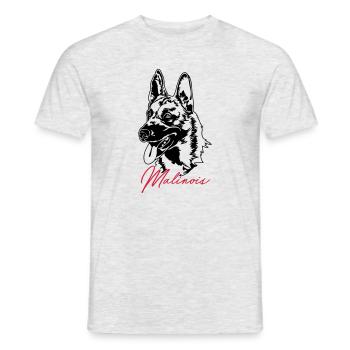 Malinois Hund Hunde Hundesport Wilsigns IGP - Männer T-Shirt - Grau meliert - Vorne - AI Model Male 178 dark (178cm)